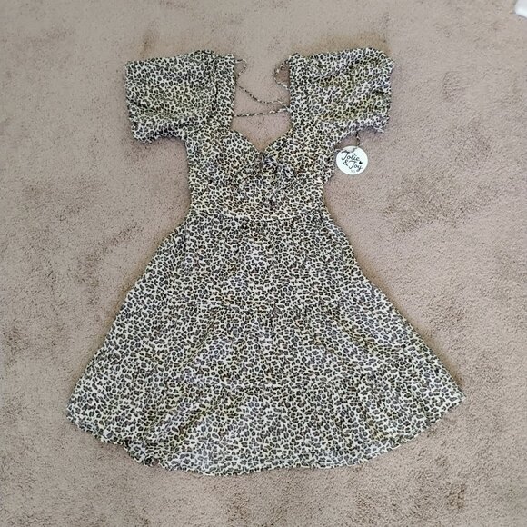 Woman's Jolie & Joy Dress Leopard Print Size M - Picture 4 of 9